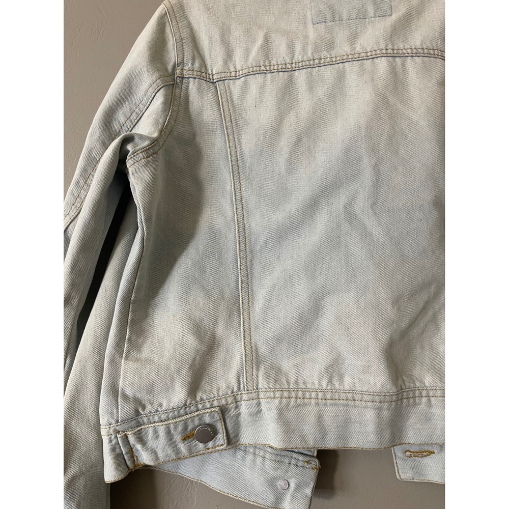 Ashley-Vintage Charm Womens Light Wash Denim Trucker Jacket Blue Size M - Picture 9 of 10